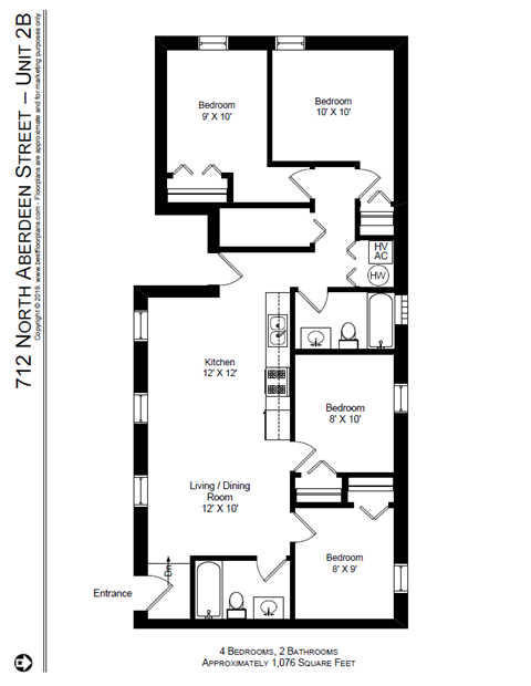 712 S Aberdeen St 2-4 Beds Apartment for Rent - Photo Gallery 18